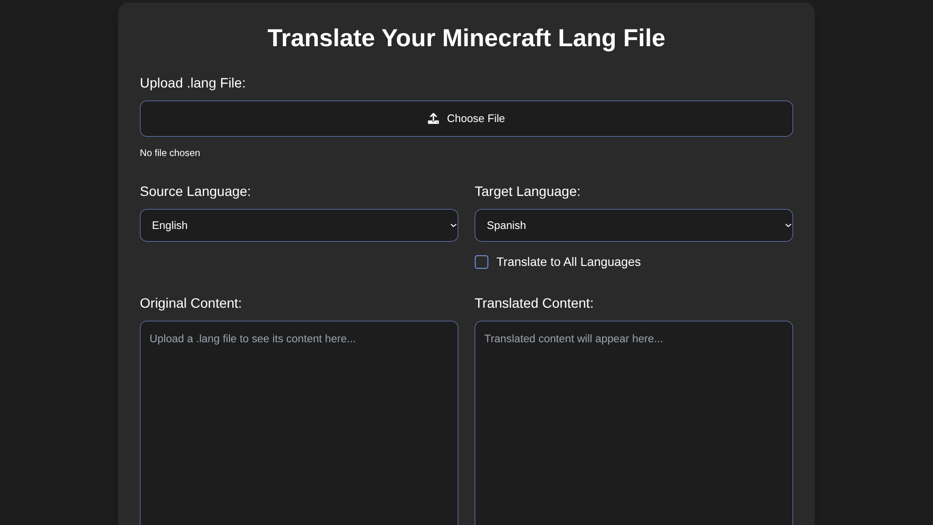 MCBE Translator